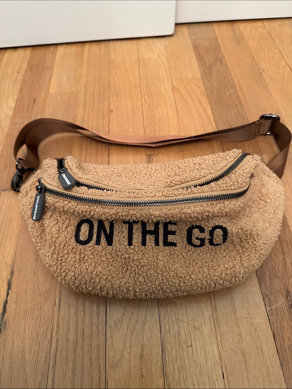 ON THE GO Tan Sherpa Fanny Pack Waist Bag